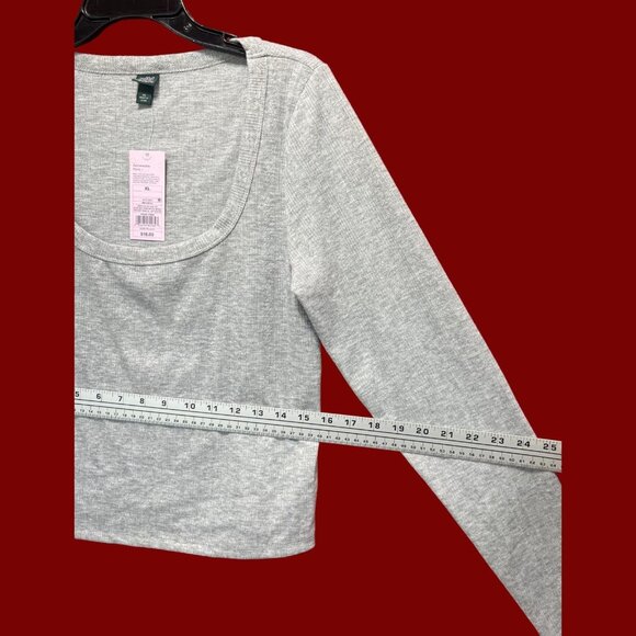 Wild Fable - Women's Long Sleeve T-Shirt - Grey - Extra Large - Picture 4 of 13
